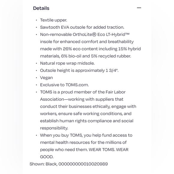 New in Box—TOMS Alpargata Platform Rope High Espadrille in Black-Size 8 - Picture 6 of 16